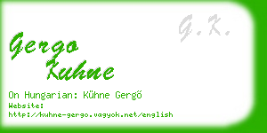gergo kuhne business card
